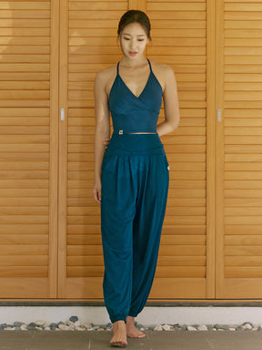 高腰褶線哈倫慢跑束口褲｜共4色｜XWFTP06H3