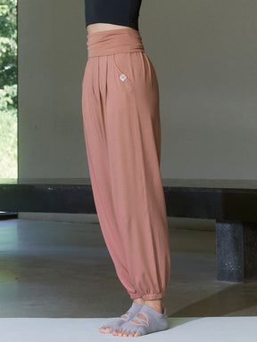 高腰褶線哈倫慢跑束口褲｜共4色｜XWFTP06H3