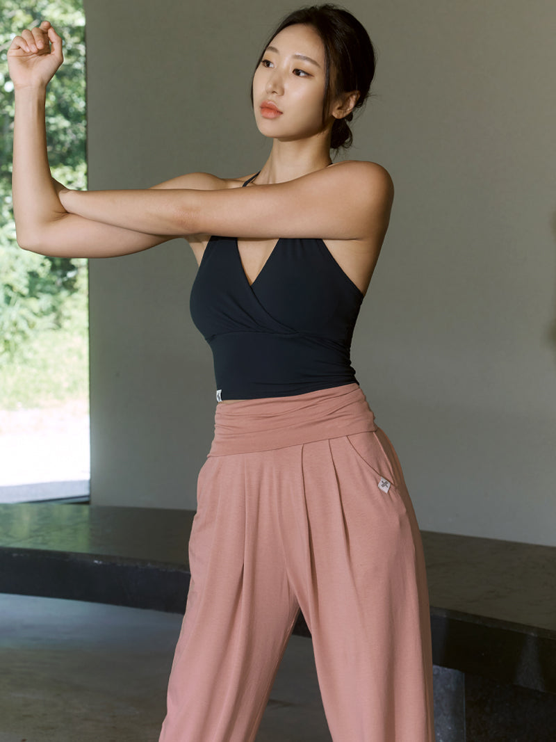 高腰褶線哈倫慢跑束口褲｜共4色｜XWFTP06H3